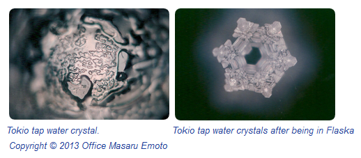 Masaru Emoto water crstals photographs of water from Flaska